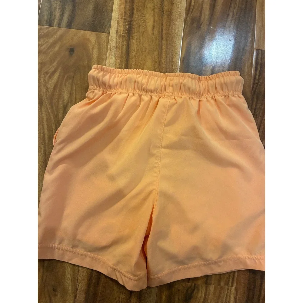 Tommy Bahama Boys Orange Swim Trunks Board Shorts Size S‎ 5/6 Elastic Waist